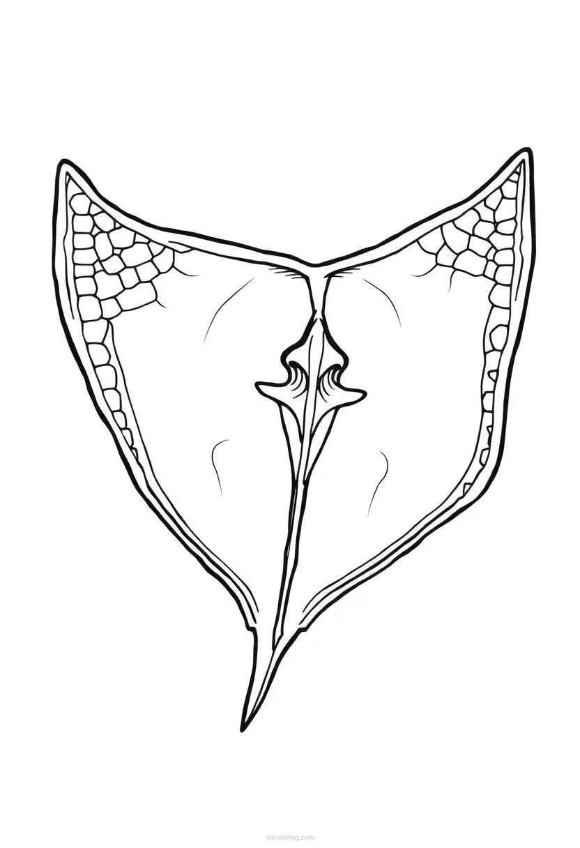 Stingray coloring page for kids