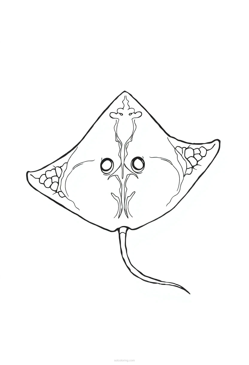 Stingray coloring page for kids
