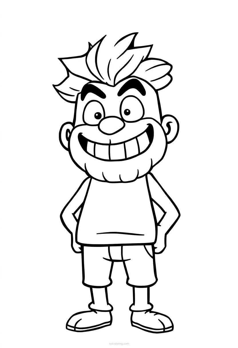 Stonks Meme Man coloring page for kids