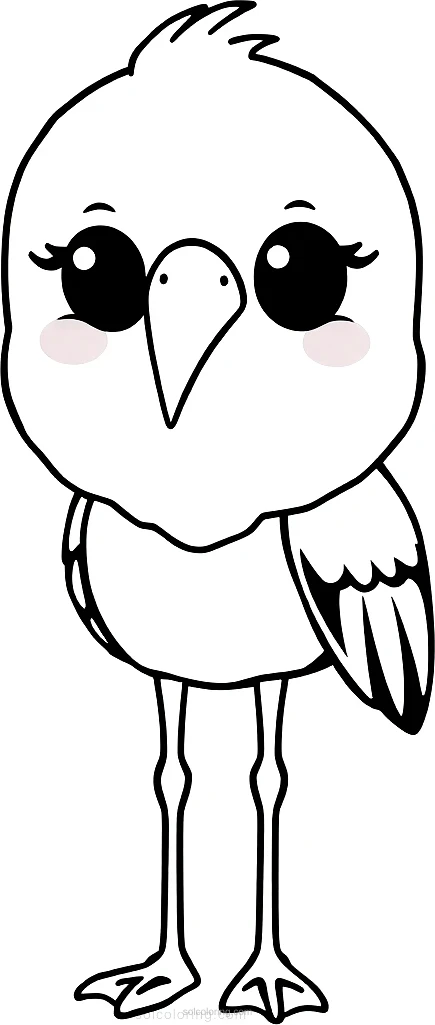 Stork coloring page for kids