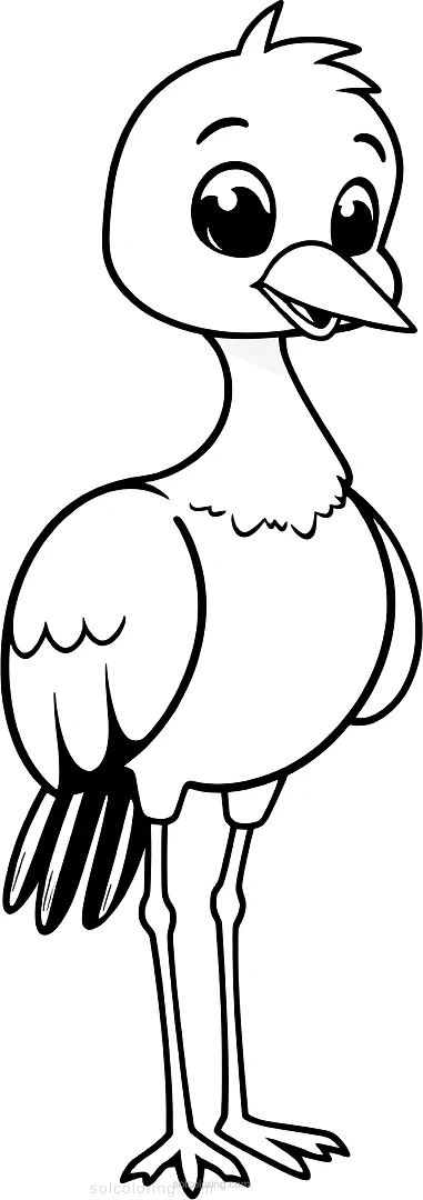 Stork coloring page for kids