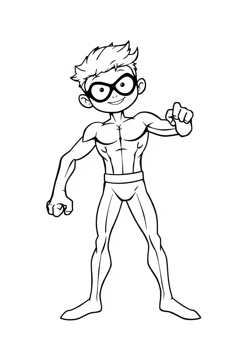 Stretchy Elastic Hero coloring page, free printable