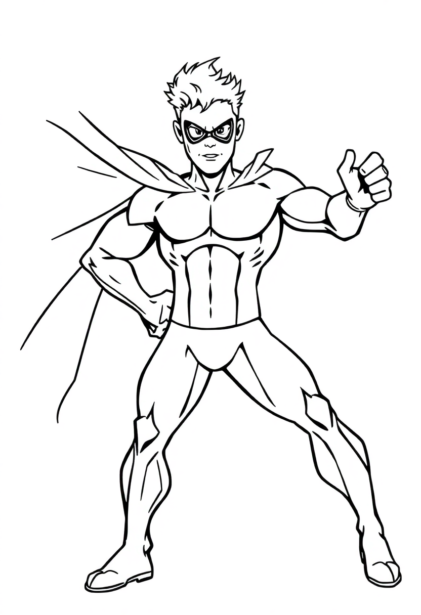 Stretchy Elastic Hero coloring page, free printable