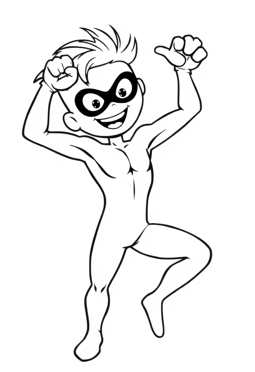 Stretchy Elastic Hero coloring pages