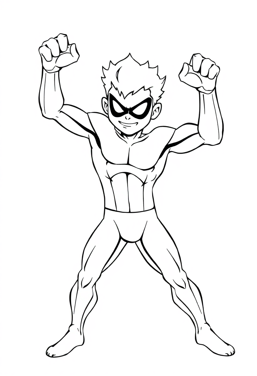 Stretchy Elastic Hero coloring page, free printable