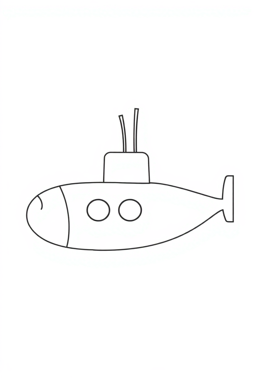 Submarine coloring pages