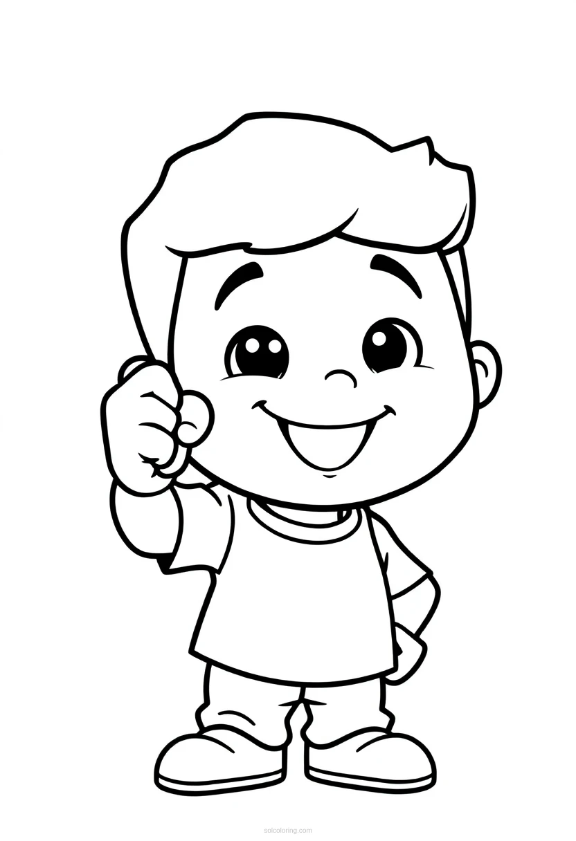 Success Kid Fist Pump coloring page for kids