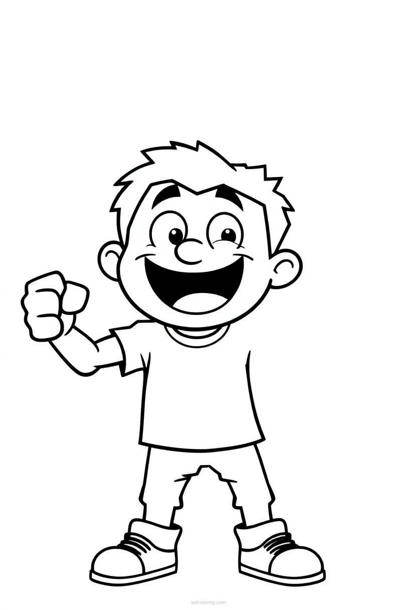 Success Kid Fist Pump coloring page for kids