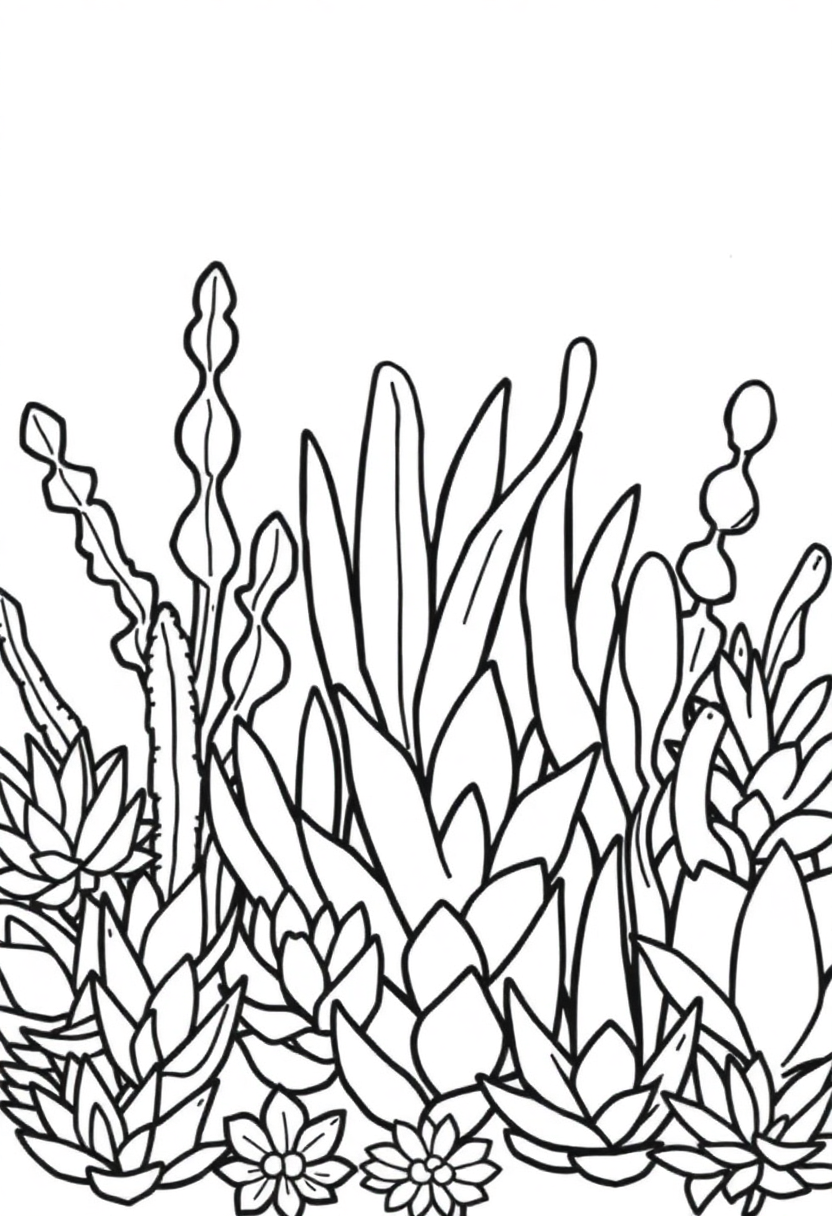 Succulent Garden coloring pages