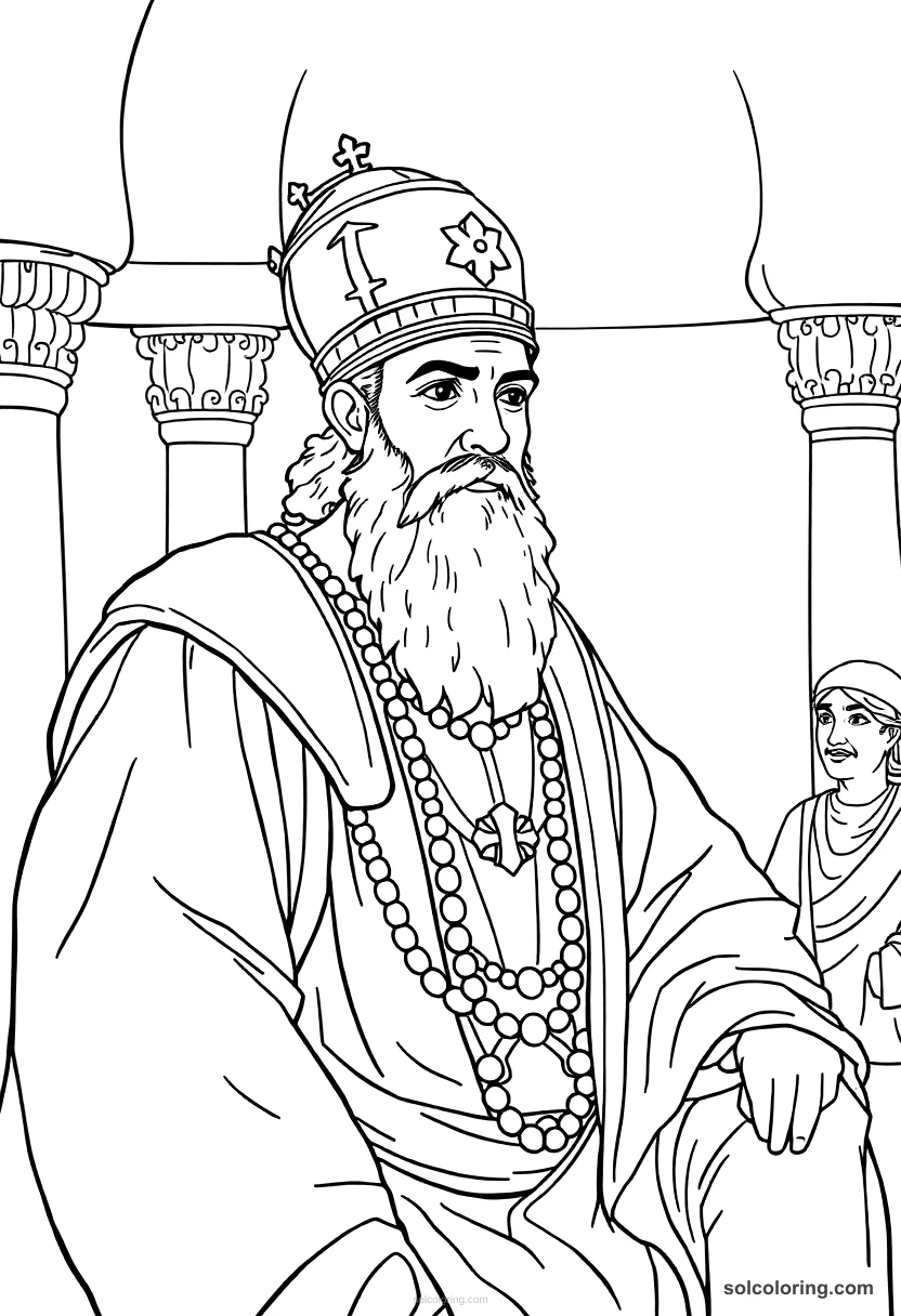 Suleiman The Lawgiver In The Divan coloring pages