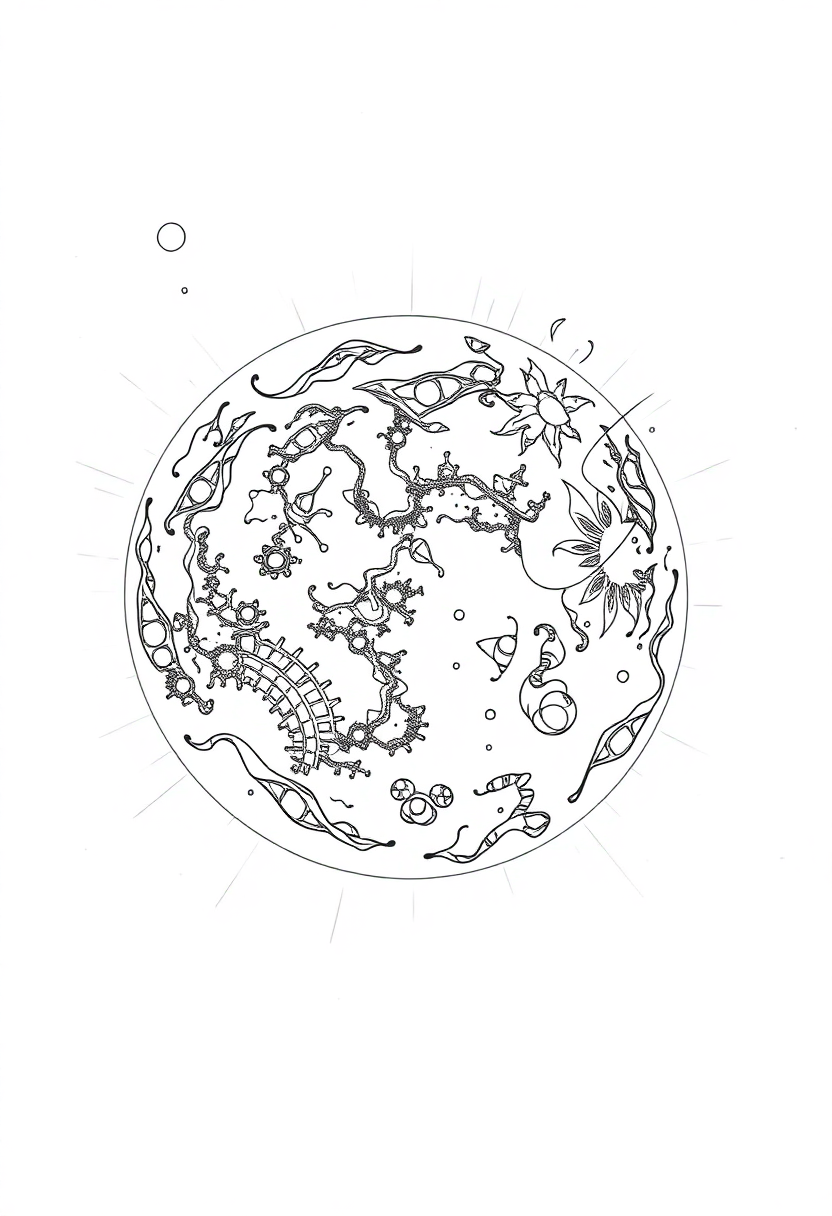Sun with Solar Flares coloring page, free printable