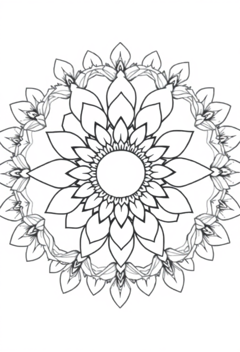 Sunflower Field Painting coloring page, free printable