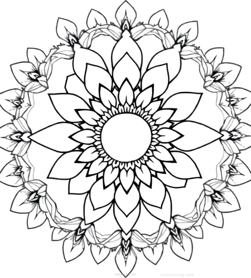 Sunflower Field Painting coloring page for kids