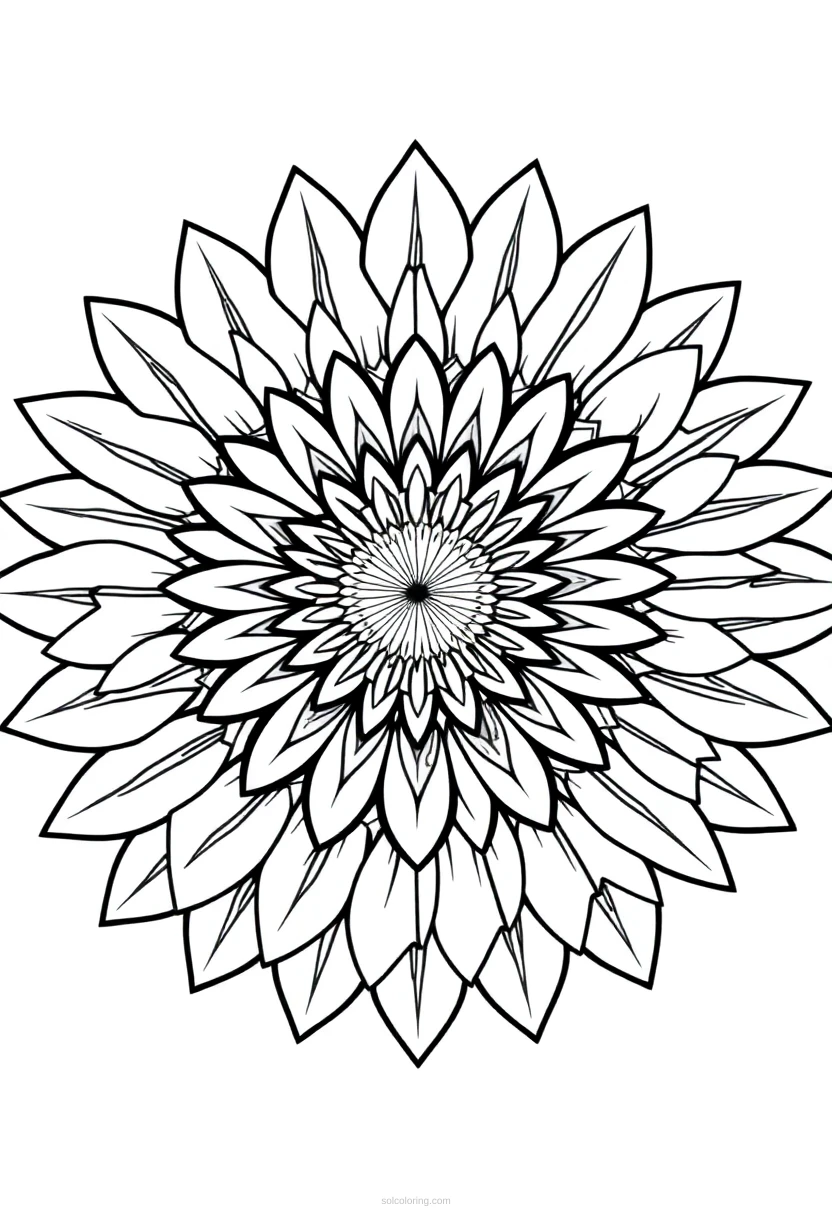 Sunflower coloring page for kids