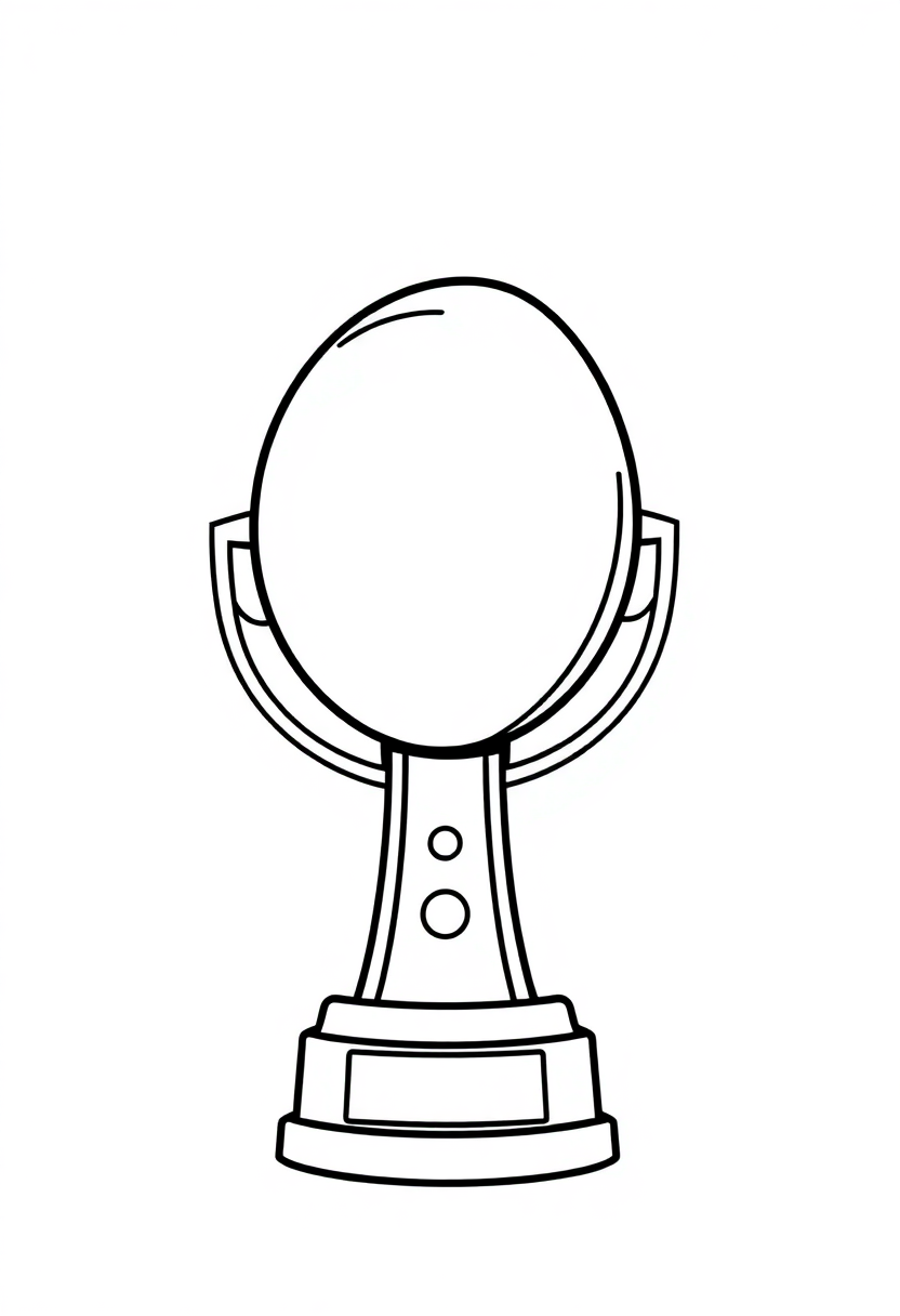 Super Bowl Trophy coloring page, free printable