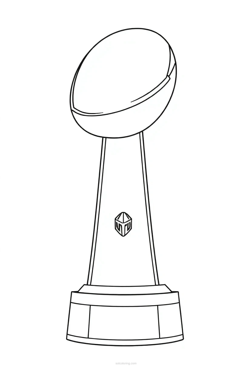 Super Bowl Trophy coloring page for kids