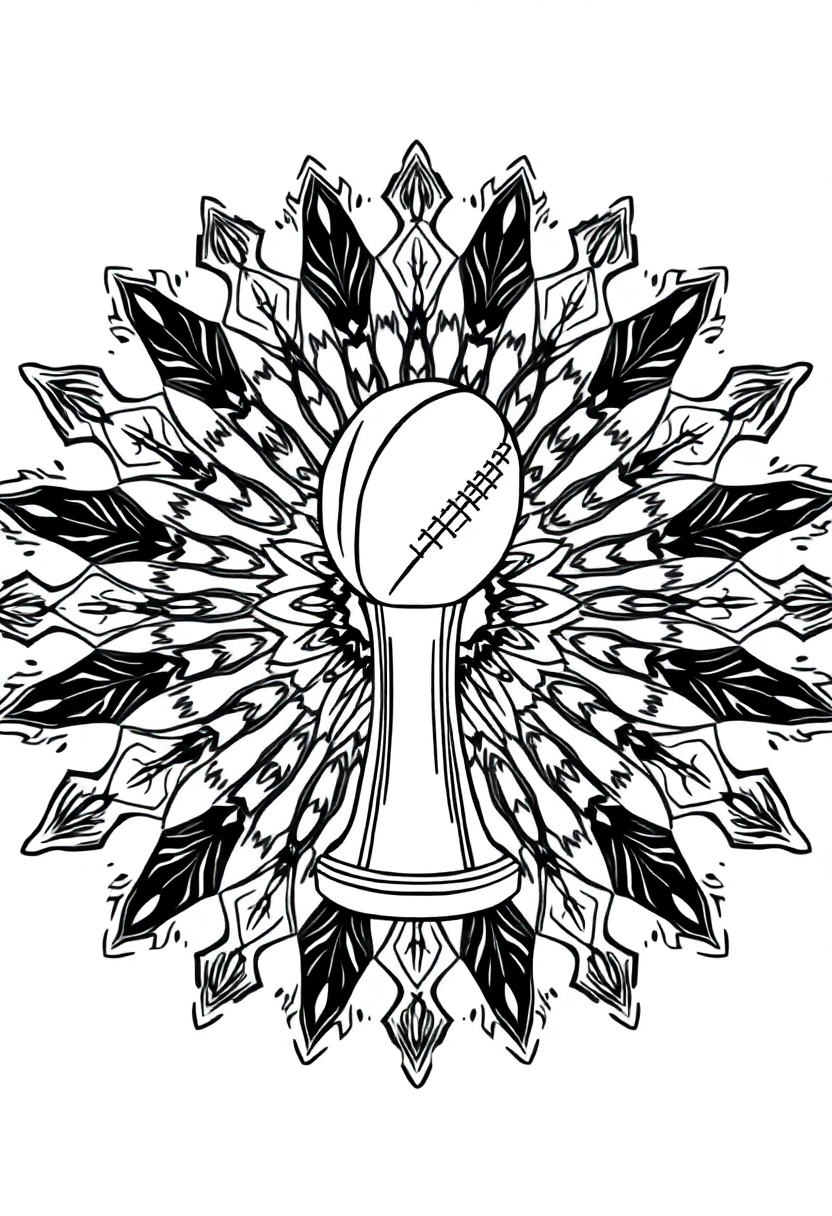 Super Bowl Trophy coloring page, free printable