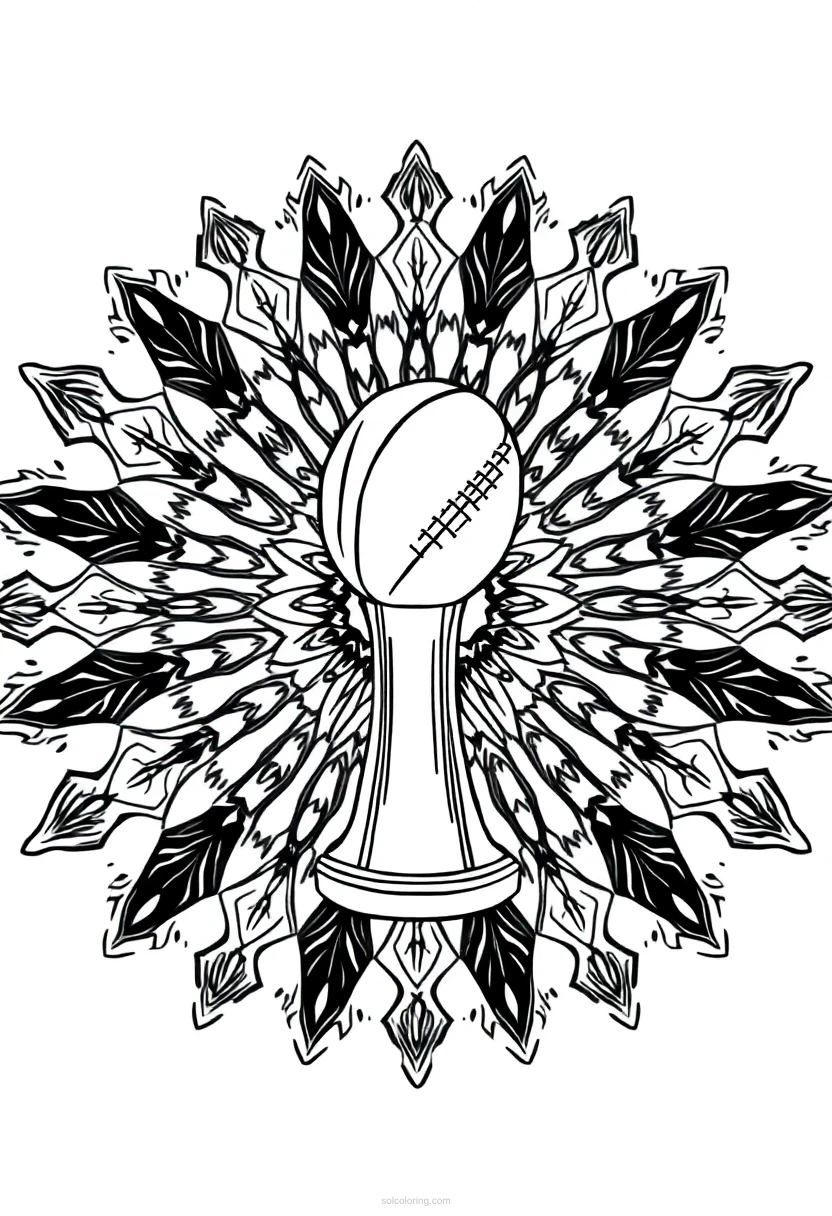 Super Bowl Trophy coloring page for kids