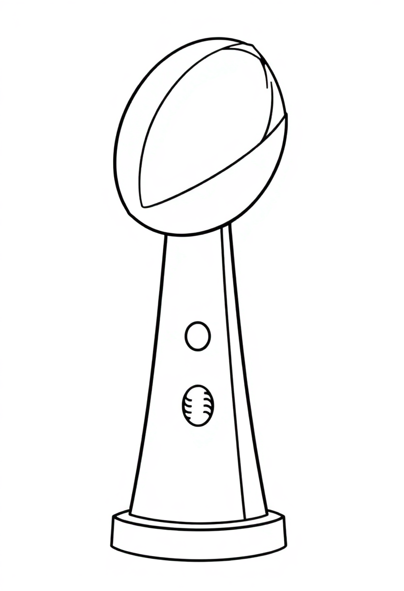 Super Bowl Trophy coloring page, free printable