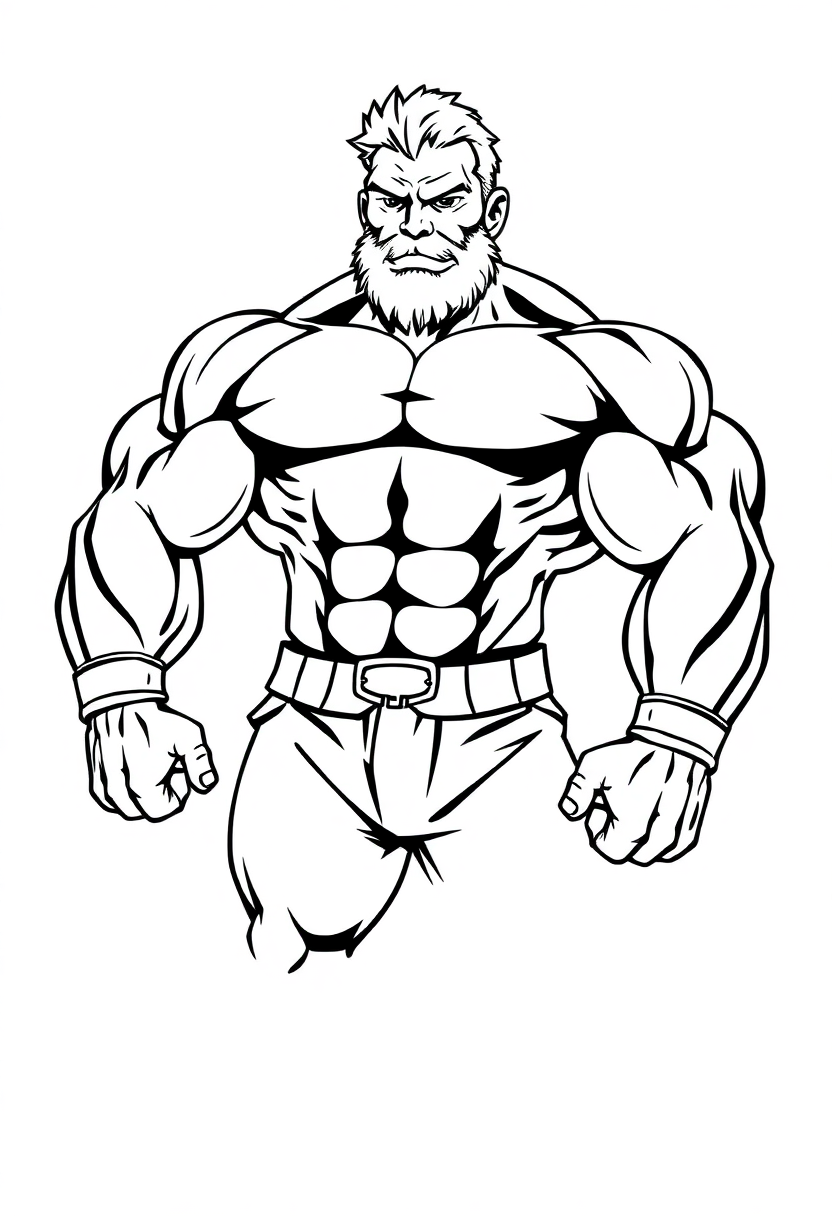 Super Strong Strongman coloring pages