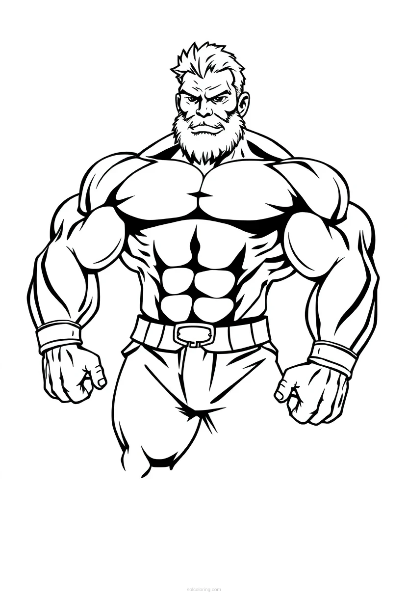 Super Strong Strongman coloring pages