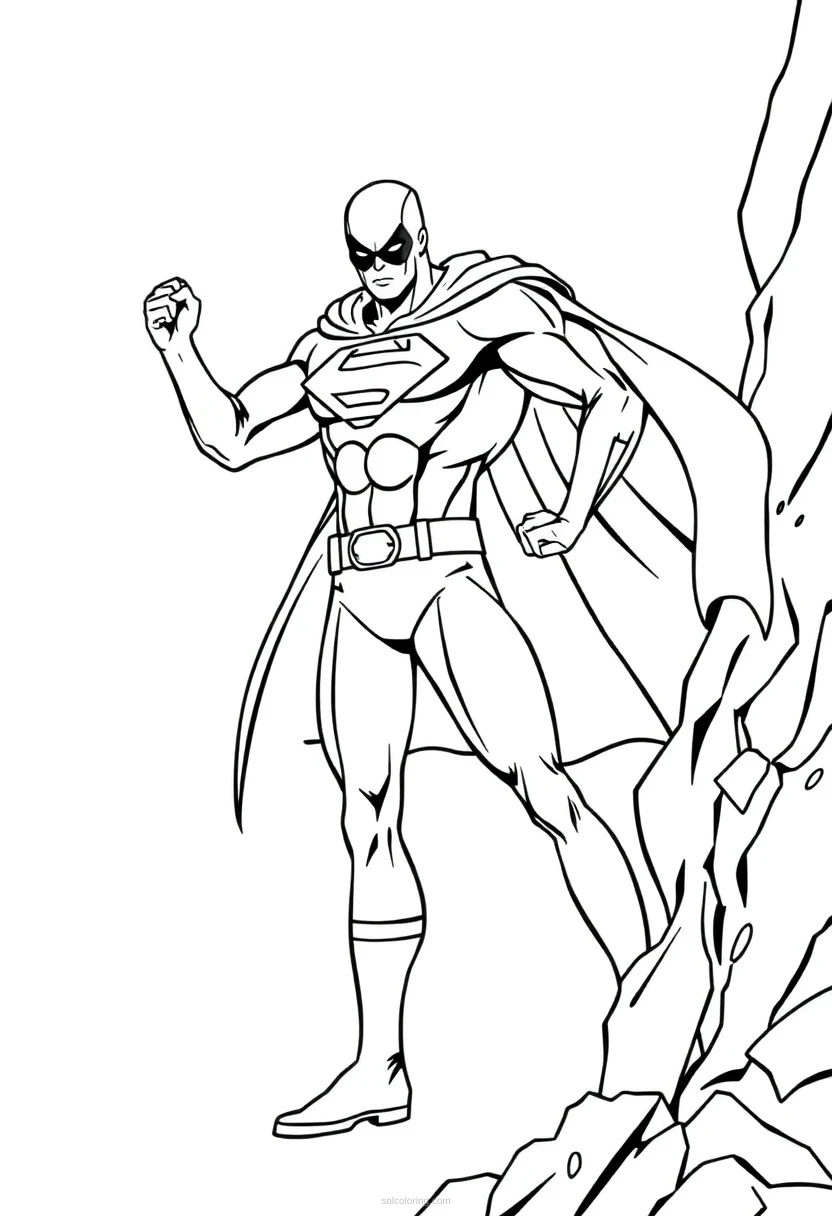 Superhero coloring page for kids