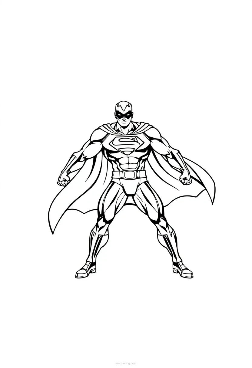 Superhero coloring page for kids