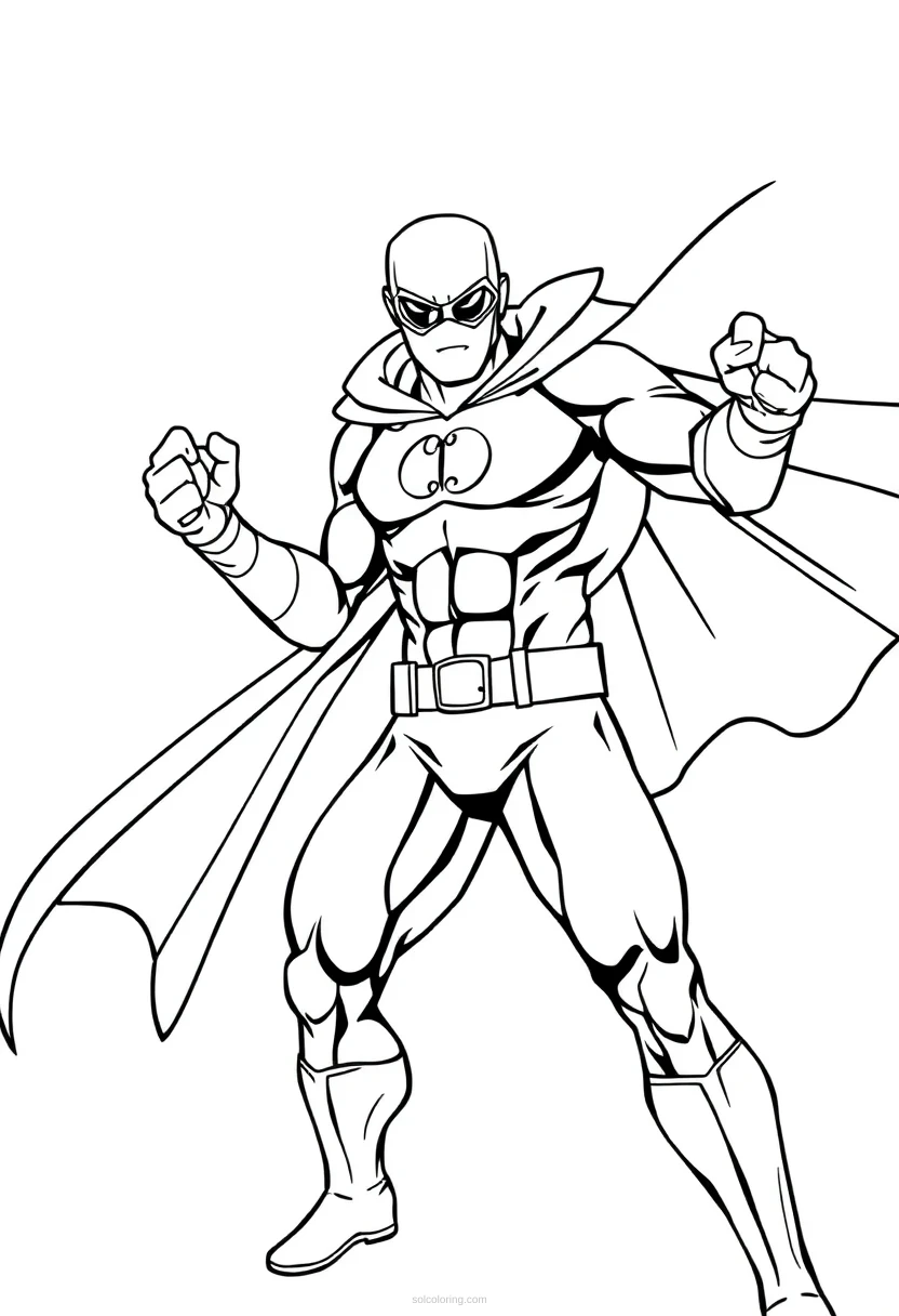 Superhero coloring page for kids