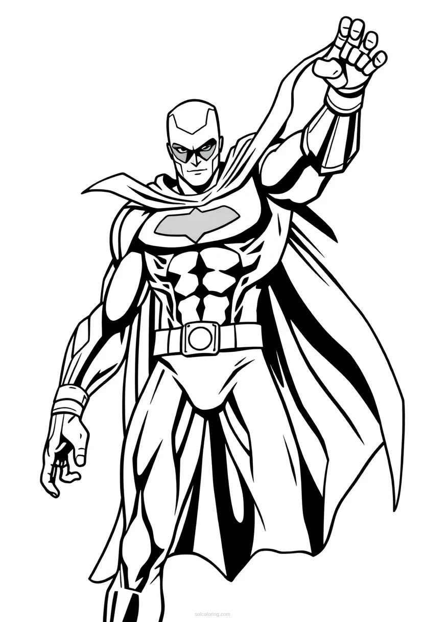 Superhero coloring page for kids
