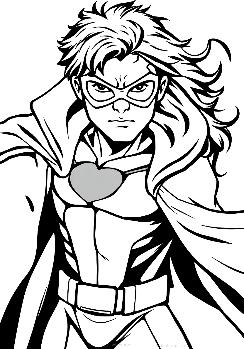 Superhero coloring page for kids