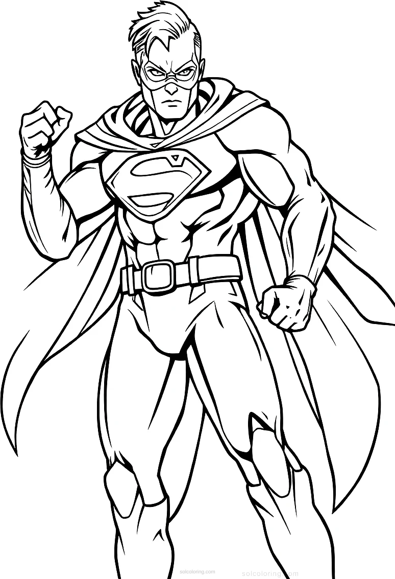 Superhero coloring page for kids