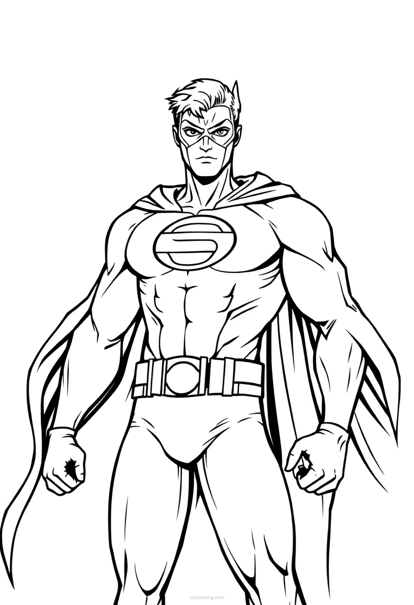 Superhero coloring page for kids