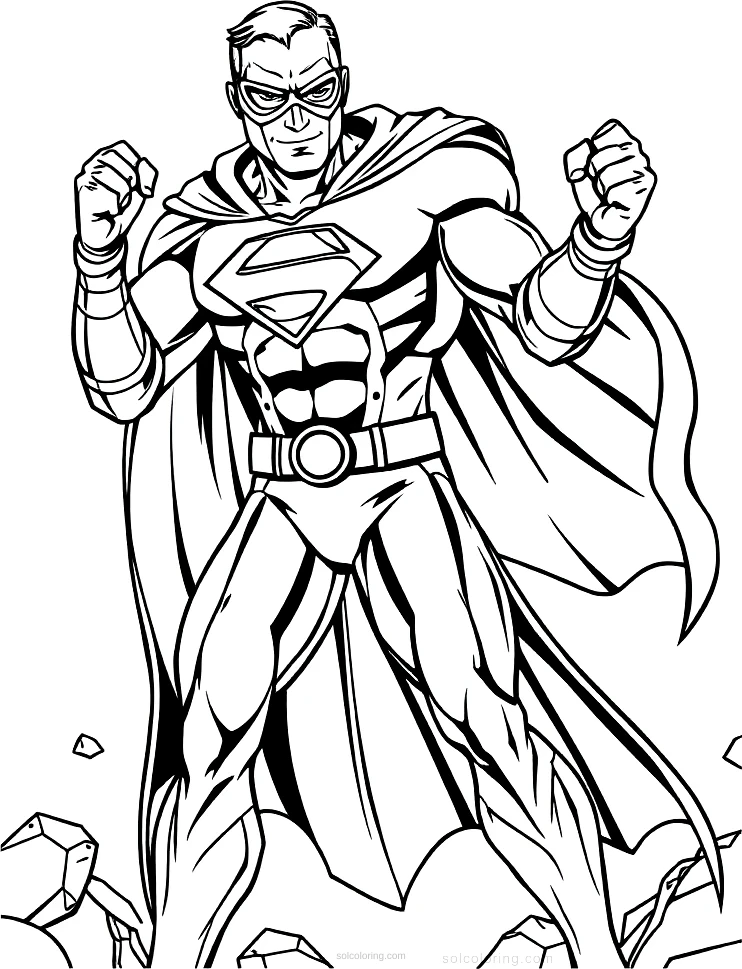 Superhero coloring page for kids