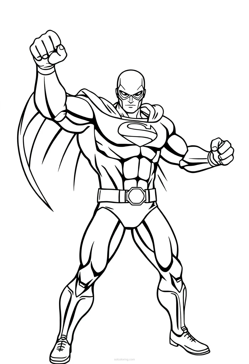 Superhero coloring page for kids