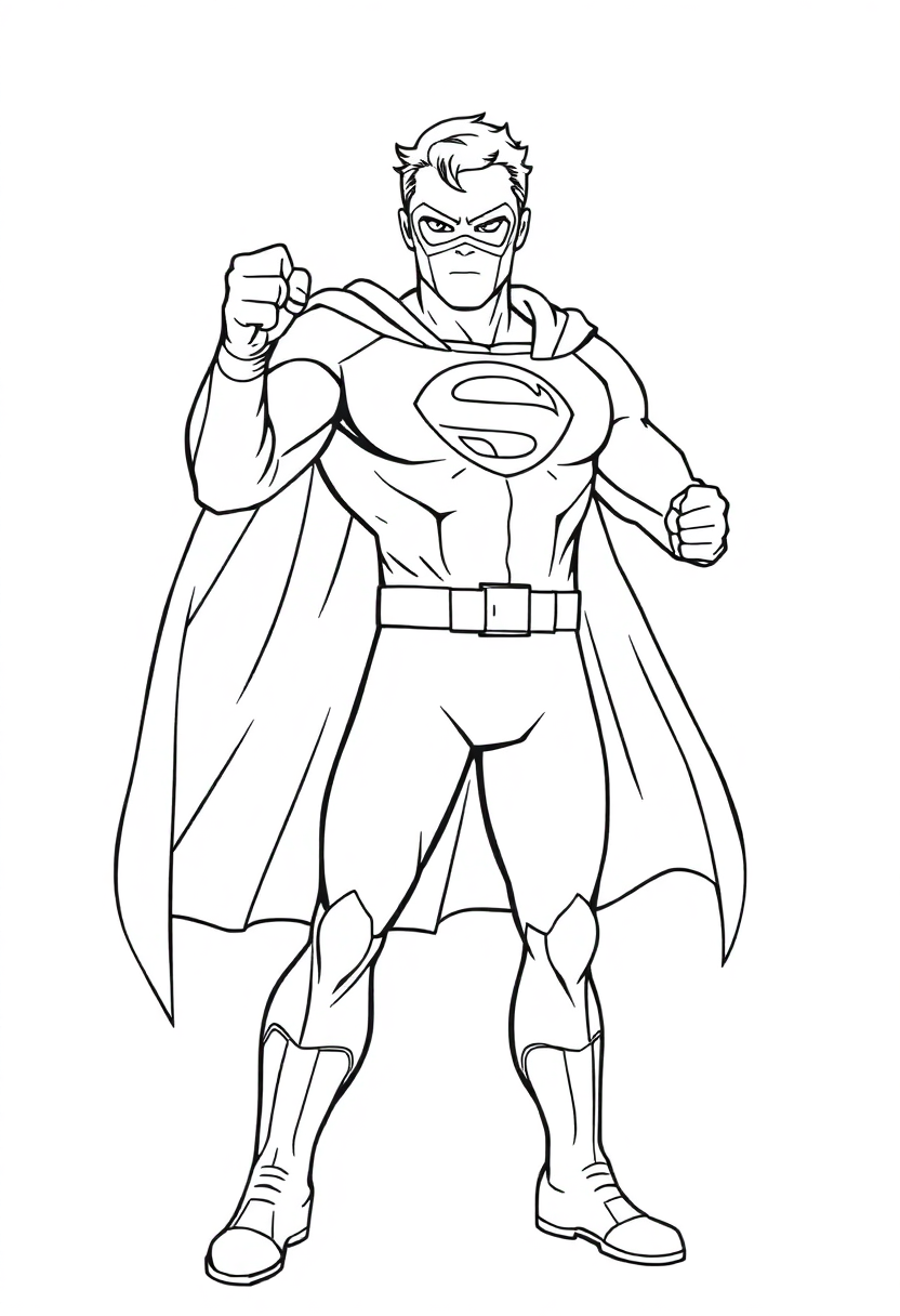Superhero coloring pages