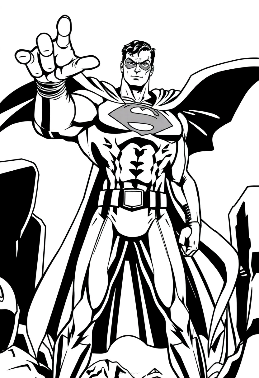 Superhero coloring page for kids