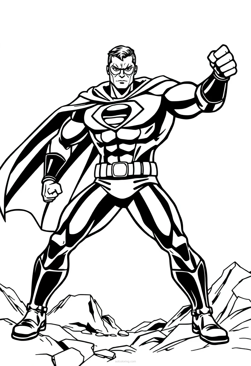 Superhero coloring page for kids