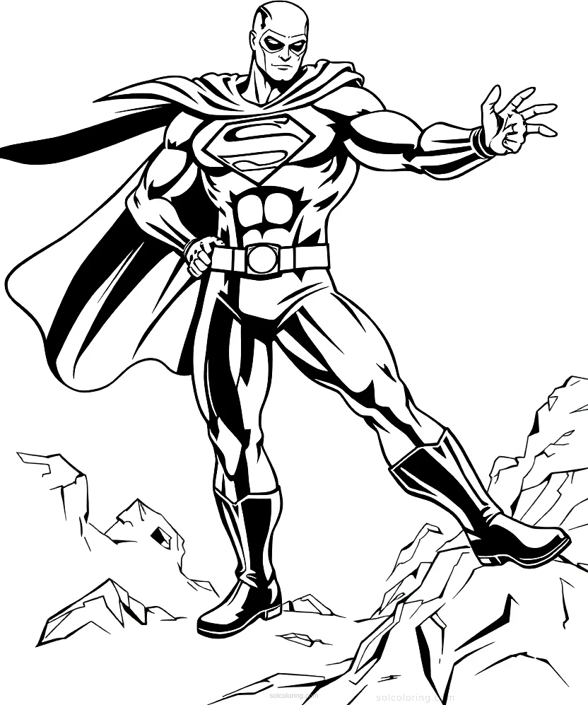 Superhero coloring page for kids