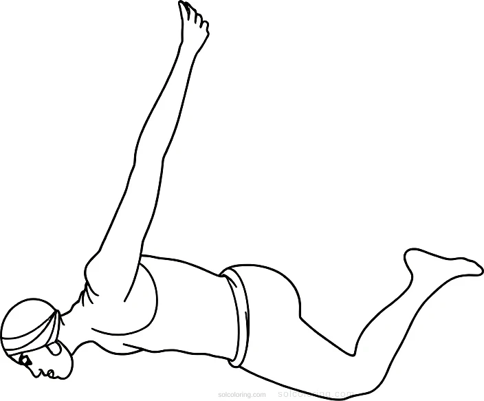 Swimming Champion Diving coloring pages