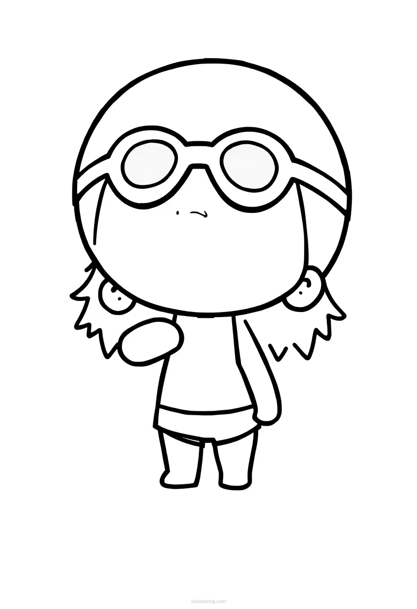 Swimming Competition coloring page for kids