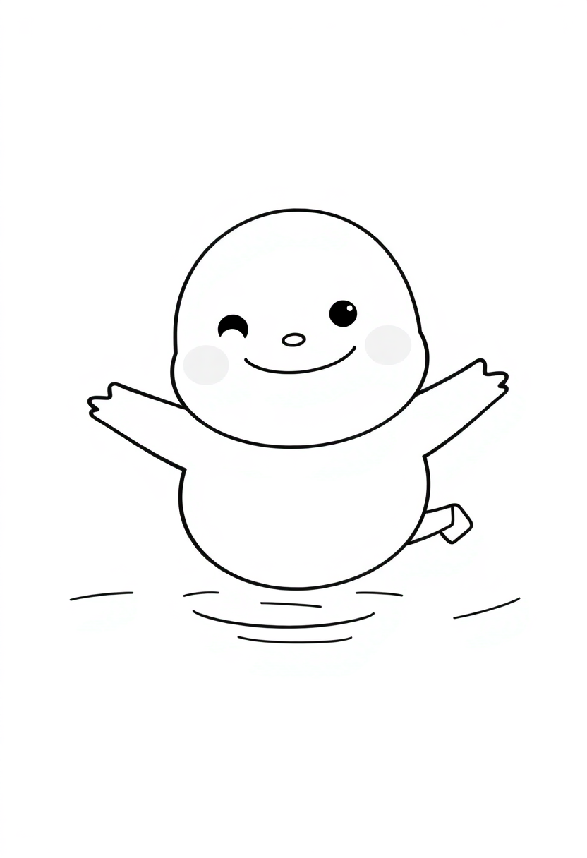 Swimming Competition coloring page, free printable