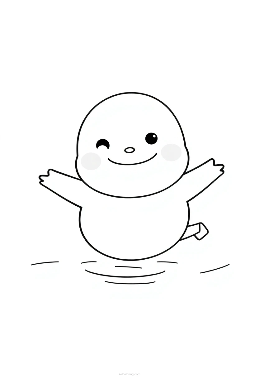 Swimming Competition coloring page for kids