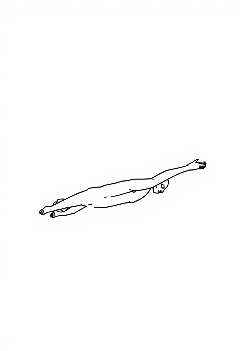 Swimming Competition coloring page, free printable