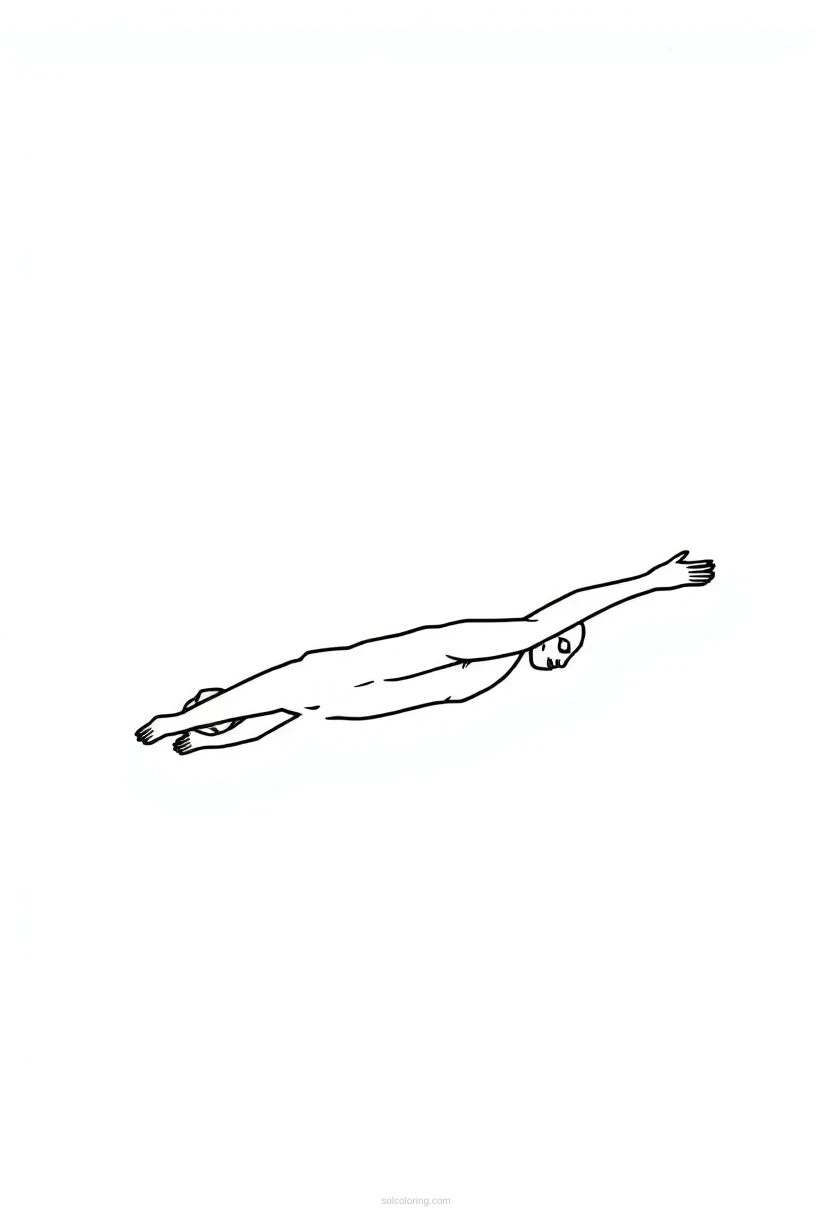 Swimming Competition coloring page for kids