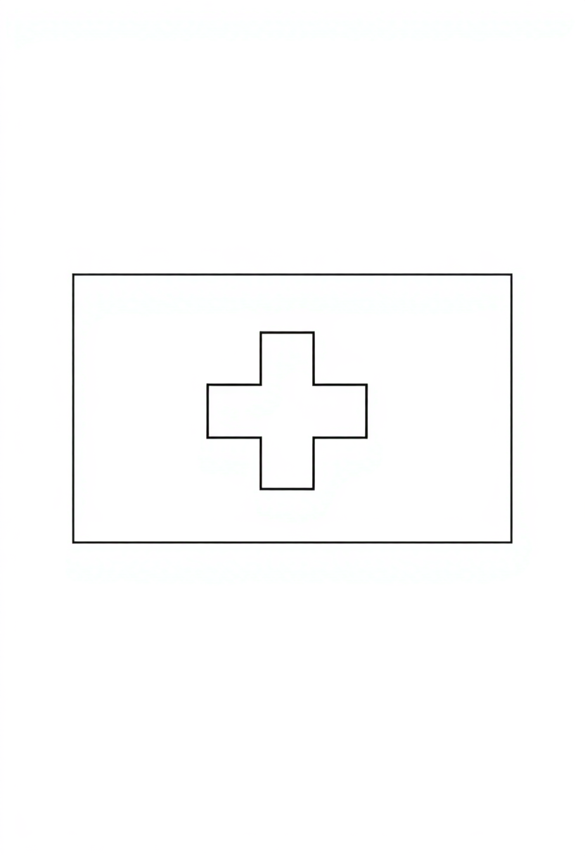 Swiss Flag coloring page, free printable