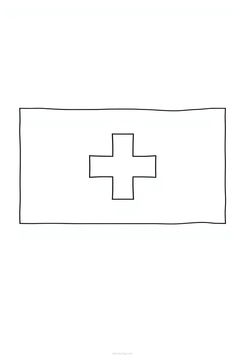 Swiss Flag coloring pages