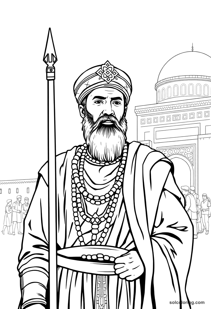 Tamerlane Entering Samarkand coloring pages