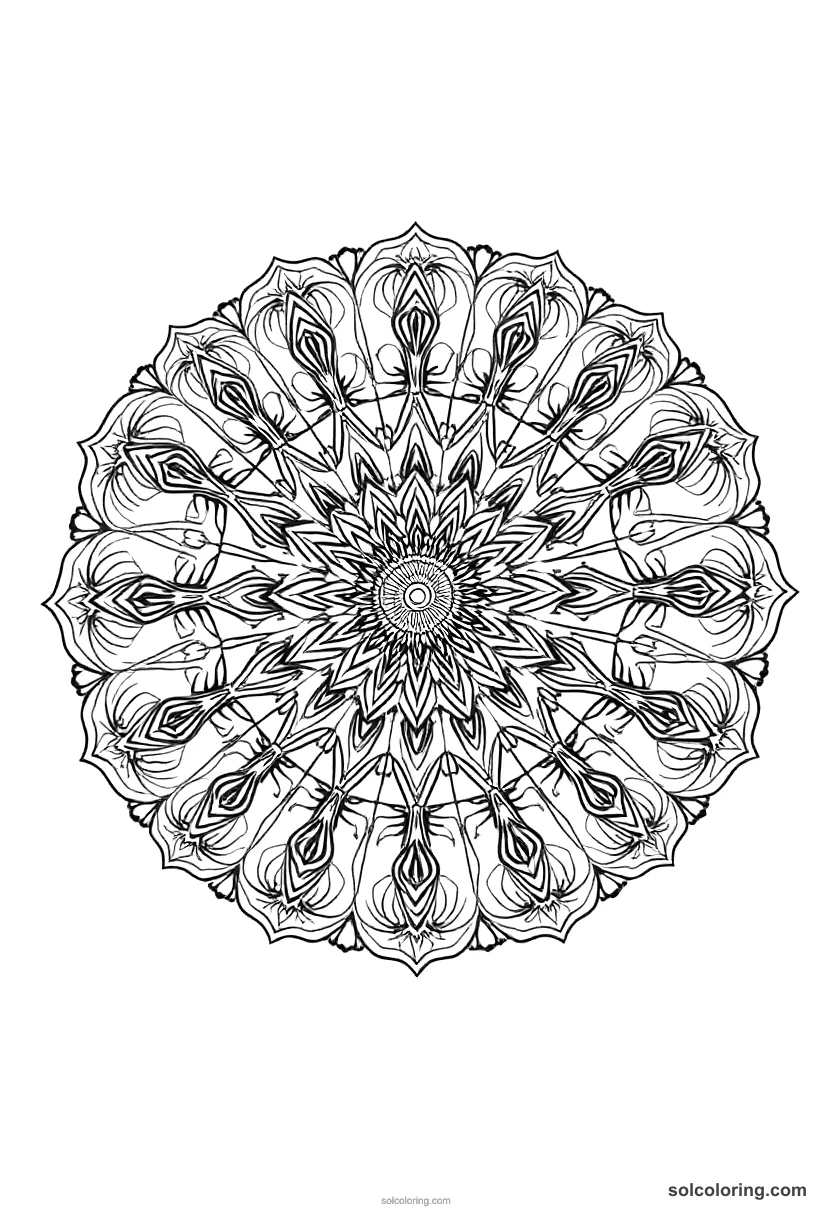 Mandala Tang Silk Weaving Workshop mandala coloring page for kids