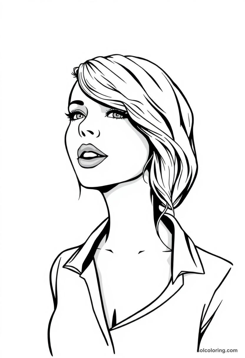 Illustrated Portrait Taylor Swift