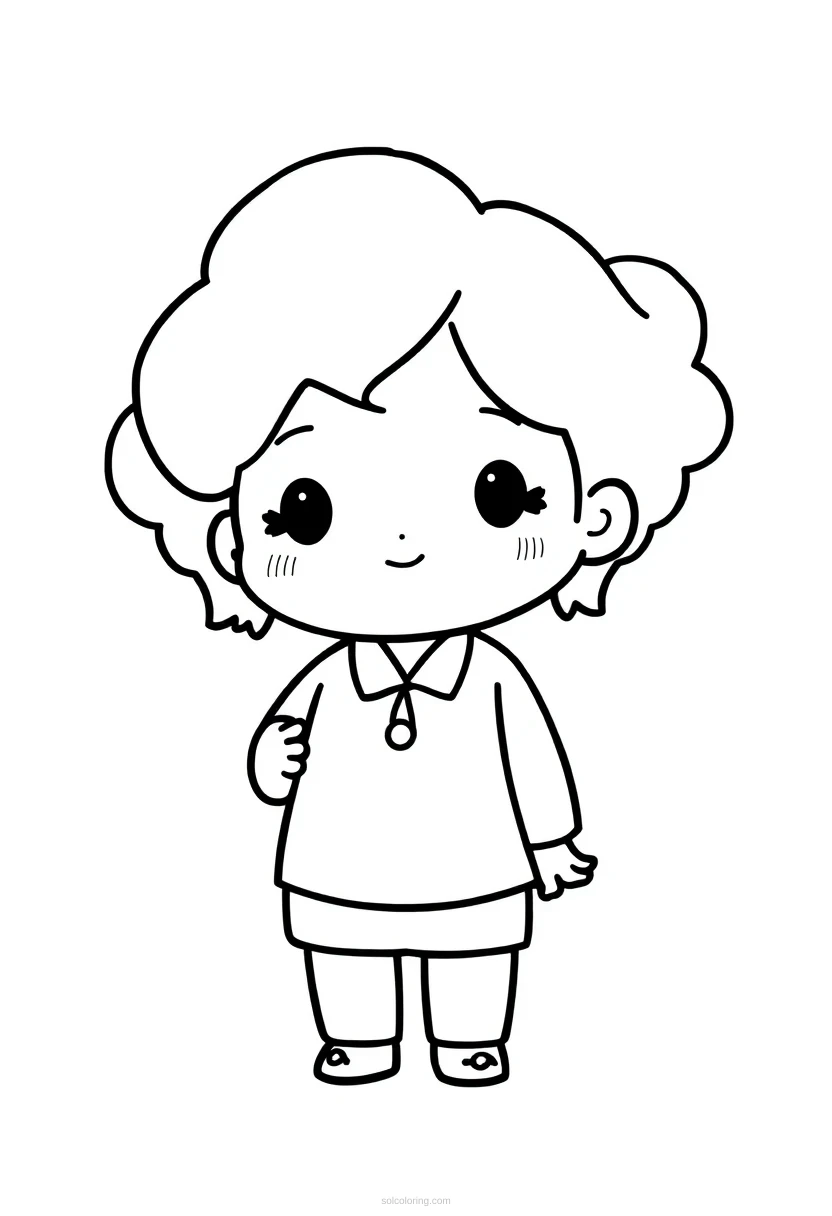 Teacher coloring page for kids